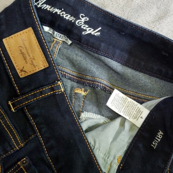 AMERICAN EAGLE ARTIST WIDE LEG FLARE STRETCH JEANS - Picture 4 of 8